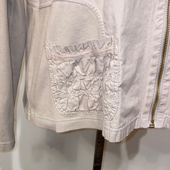 $3/$60 Zenergy by Chico’s Beige Utility Jacket with Hood Size 2 / Large - Picture 3 of 11
